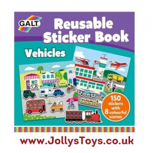 Vehicles Reusable Sticker Book